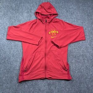 Nike Iowa State Cyclones Dri-FIT Full Zip Performance Hoodie Men Med Red College